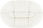 Rummi - Oval Velvet Performance Fabric Upholstered 6 Piece Modular Sectional