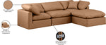 Indulge - Faux Leather 4 Piece Modular Sectional With Chaise