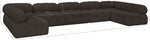 Ames - 7 Piece Boucle Fabric Modular Sectional