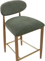 Riccio - Fabric Stool - Walnut Frame