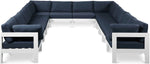 Nizuc - Outdoor Patio 12 Piece Modular Sectional With White Frame