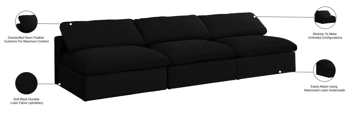 Serene - Modular Armless 3 Seat Sofa