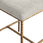 Reeves - Chenille Fabric Upholstered Counter Stool (Set of 2) - Gold Base