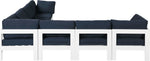 Nizuc - Outdoor Patio 7 Piece Modular Sectional With White Frame
