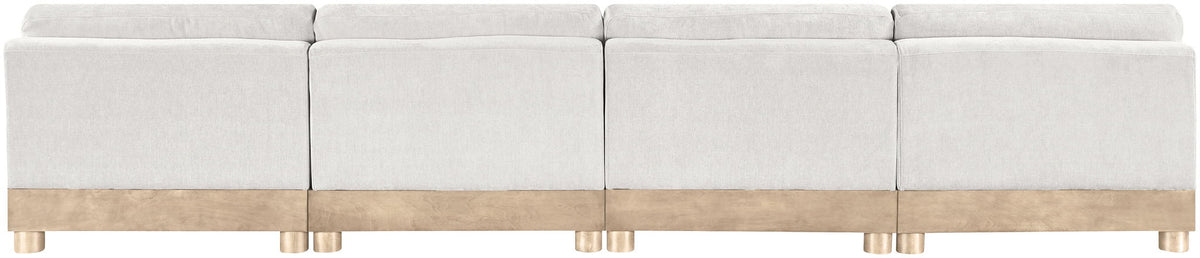 Turin - Chenille Fabric Upholstered Modular Sectional - White