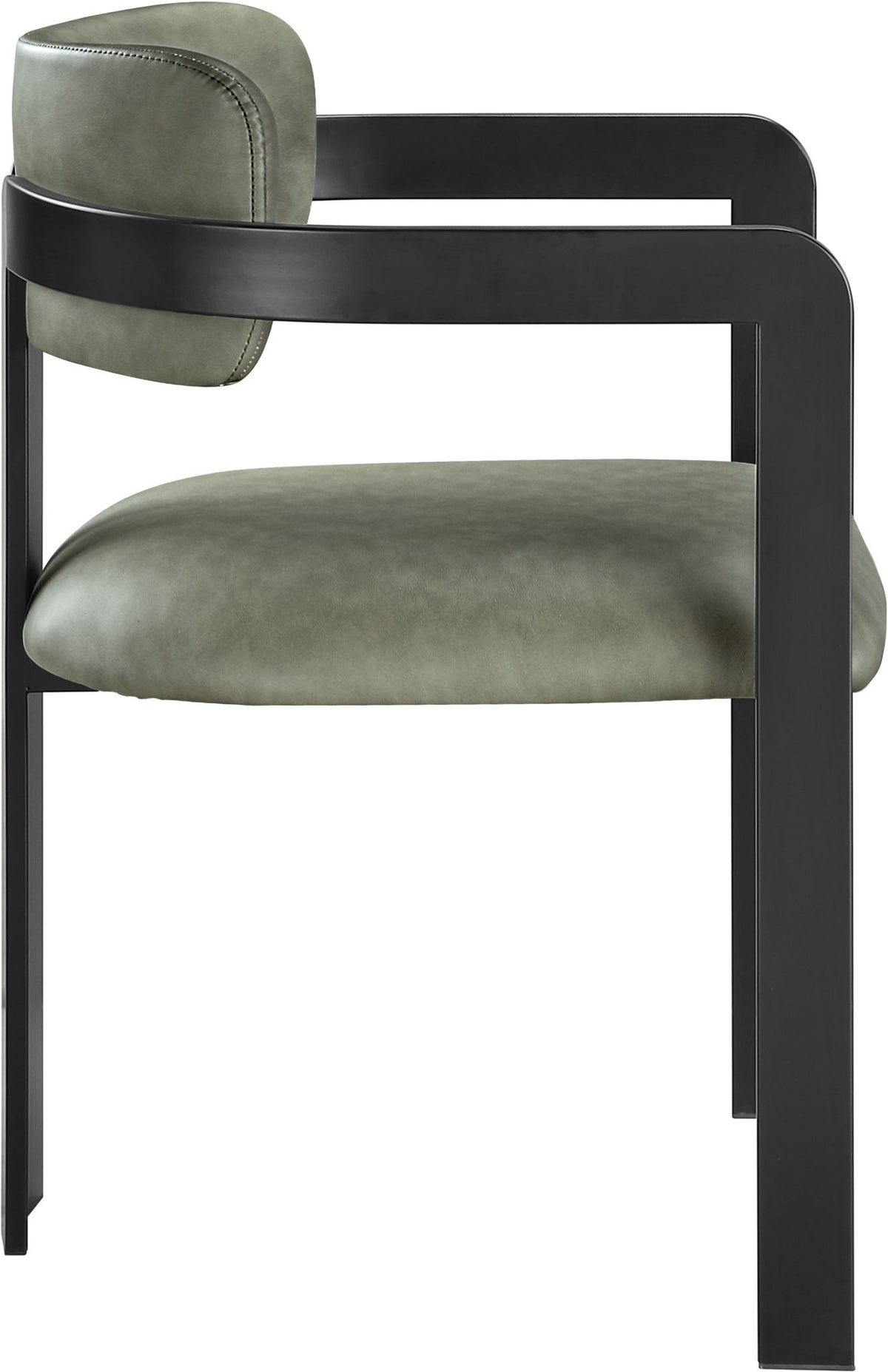 Aurum - Vegan Leather Upholstered Dining Chair With Graphite Black Base (Set of 2)