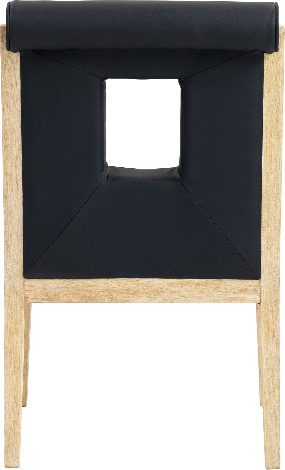 Gwendolyn - Faux Leather Dining Arm Chair With Natural Frame