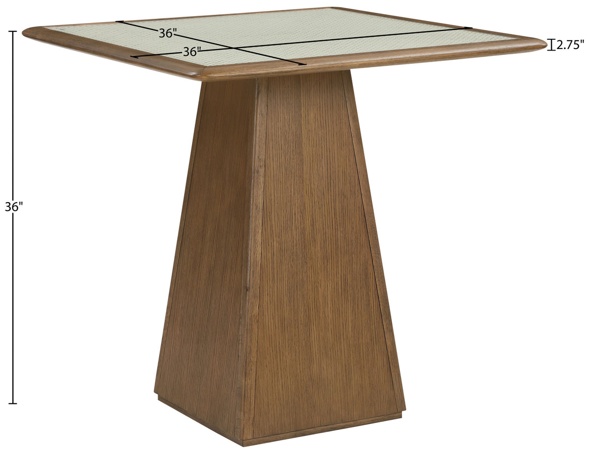 Atrium - Glass Top And Wood Base Dining Table