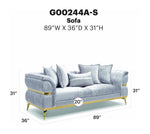 Eaton - Sofa - Shiny Silver