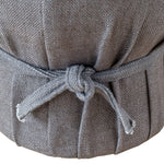 Elsie - Linen Upholstered Pouf - Gray
