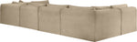 Shaggy - Fabric 6 Piece Modular U-Shaped Armless Sectional