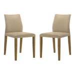 Elyza - Full Back Top Grain Leather Upholstered Wood Dining Chairs (Set of 2)