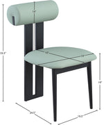 Dario - Faux Leather Dining Chair With Black Frame (Set of 2)