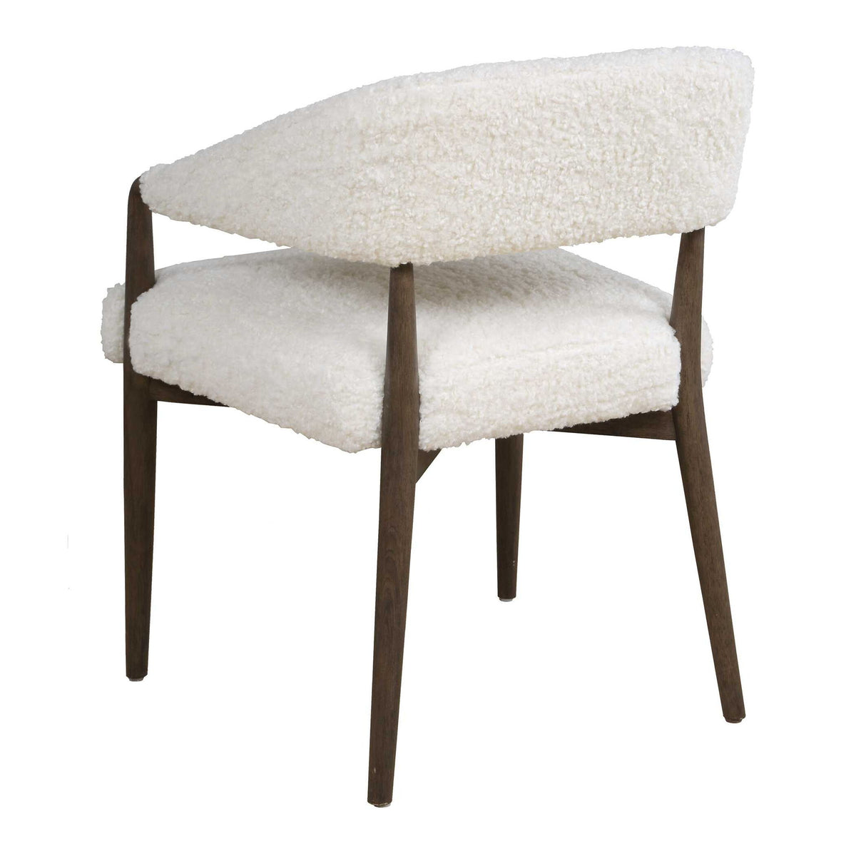 Austell - Shearling Dining Chair - Brown / White