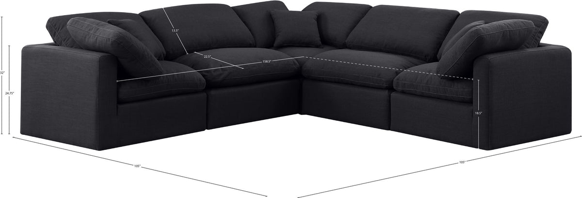 Indulge - Linen 5 Piece Modular Corner Sectional