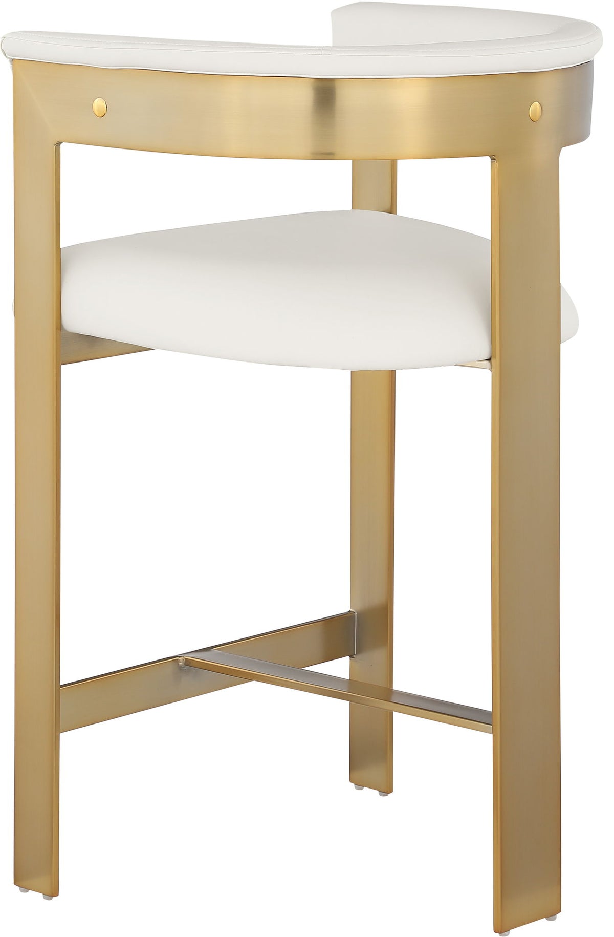 Romeo - Faux Leather Counter Stool With Gold Base (Set of 2)