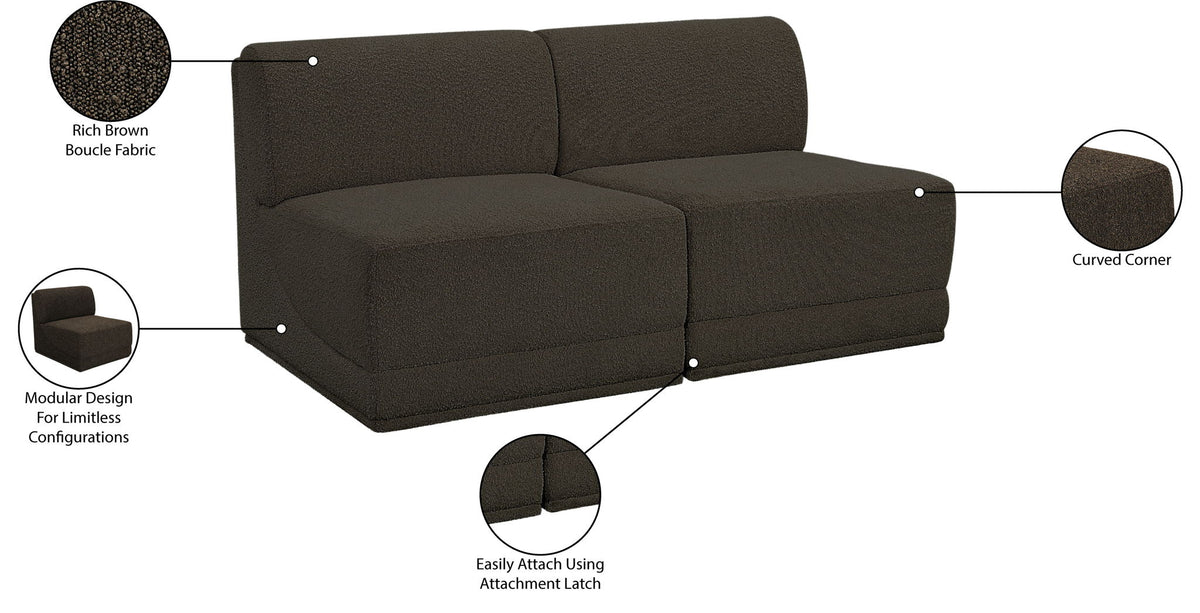 Ollie - 2 Seat Armless Modular Sofa