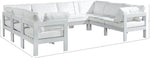 Nizuc - Outdoor Patio 8 Piece Modular Sectional With White Frame