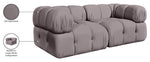 Orin - Velvet Performance Fabric Upholstered 2 Piece Modular Sofa (2 Corner Chairs)