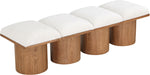 Pavilion - 4 Piece Modular Bench With Brown Base