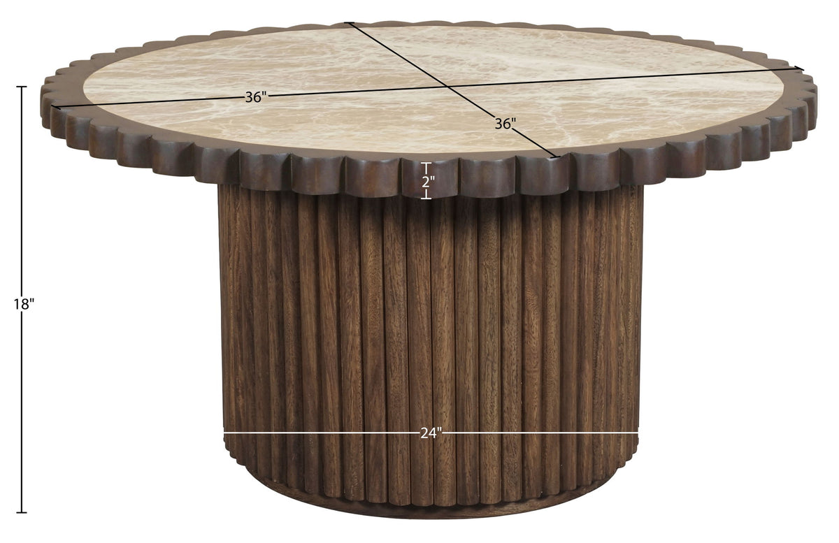 Elvira - Marble And Mango Wood Table