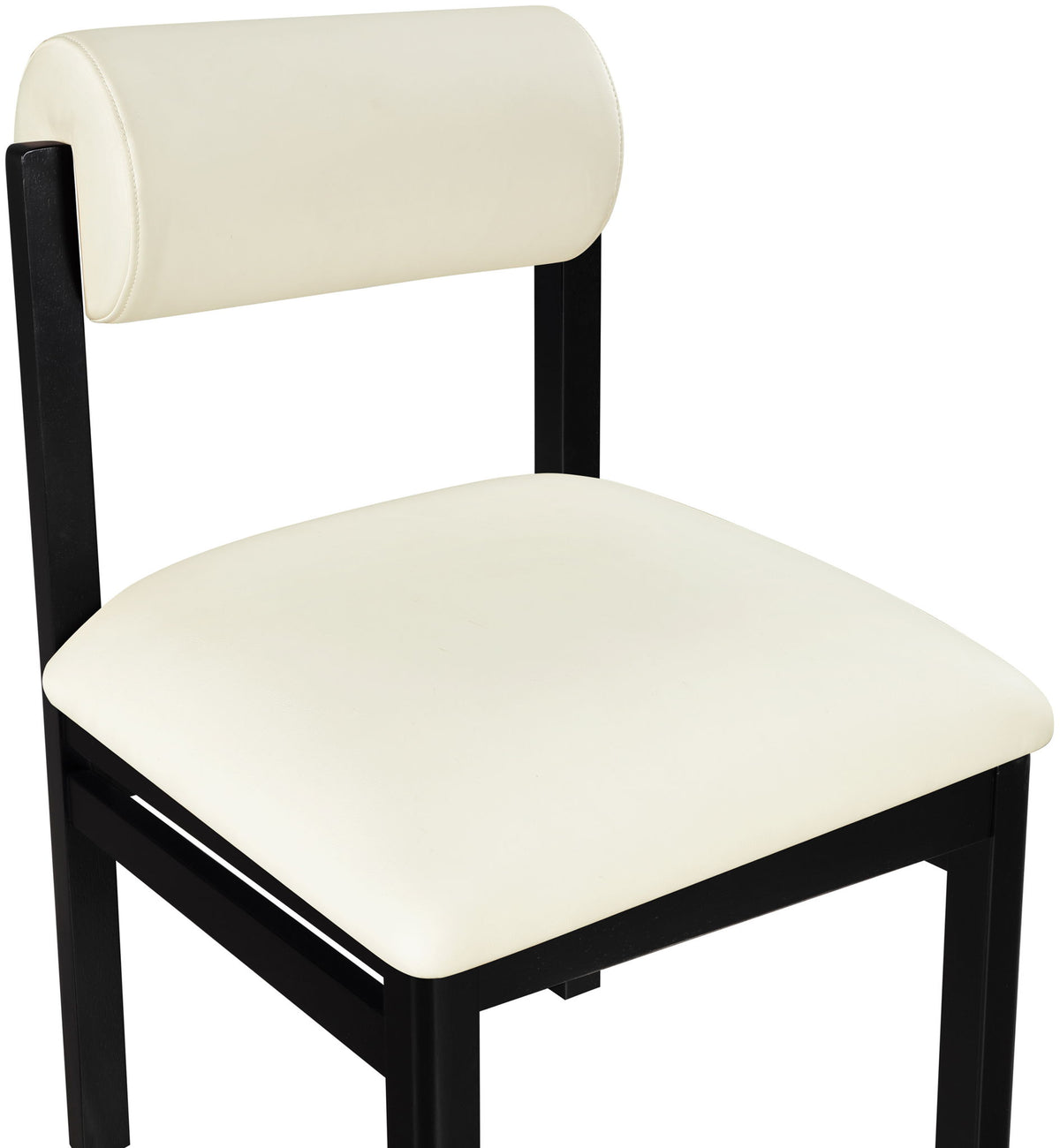 Roundhill - Faux Leather Dining Chair (Set of 2) - Black Frame