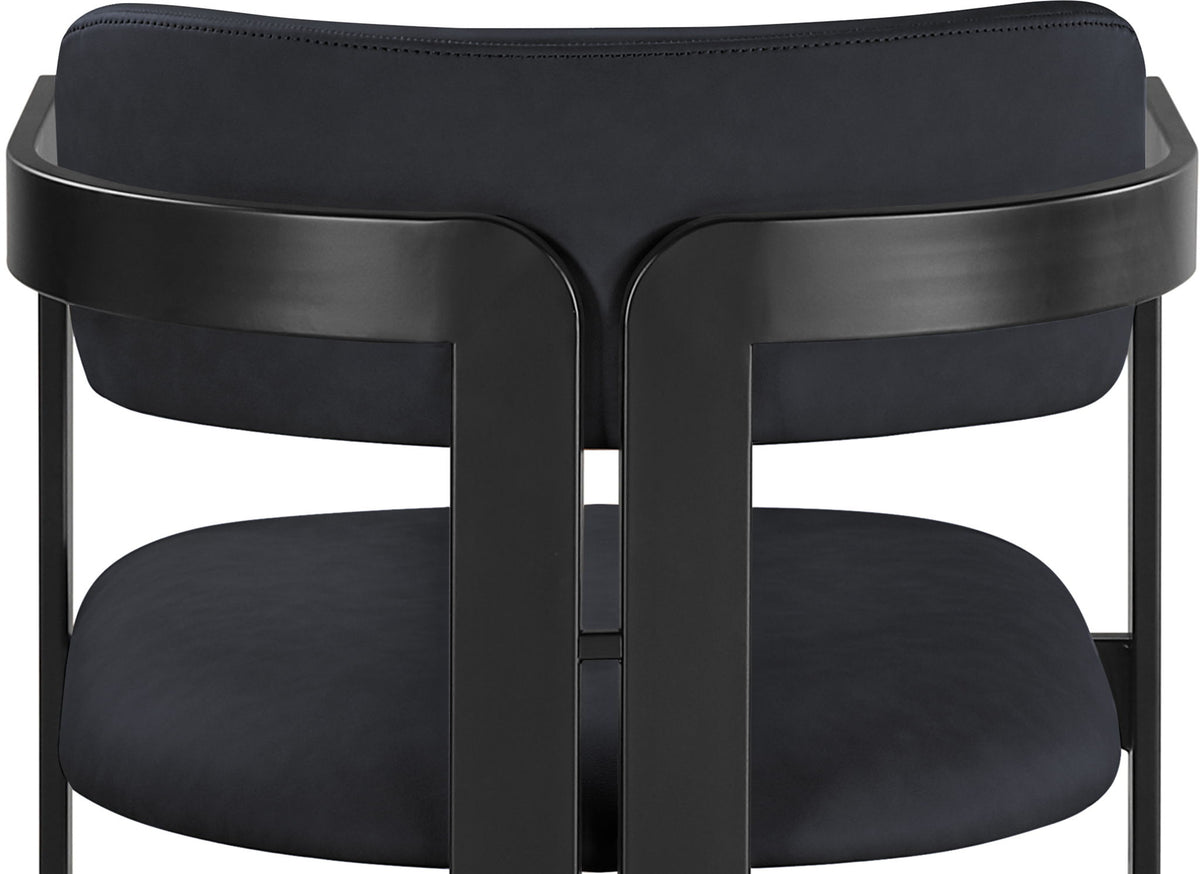 Aurum - Vegan Leather Upholstered Dining Chair With Graphite Black Base (Set of 2)