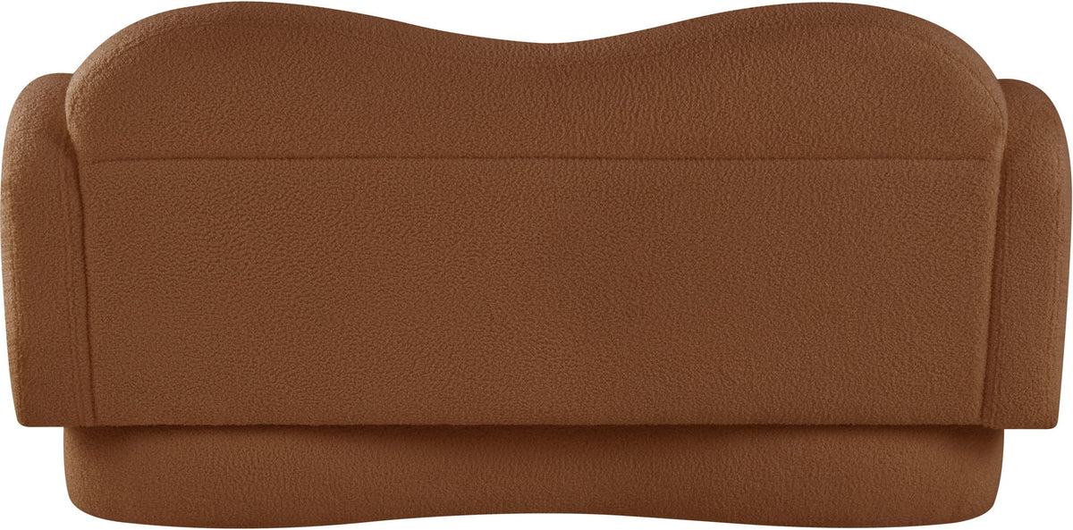 Bloom - Teddy Fabric Loveseat - Saddle