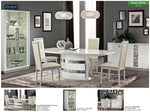Roma - Dining Table - White / Pearl Silver
