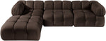 Orin - Velvet 4 Piece Modular Sectional With Chaise
