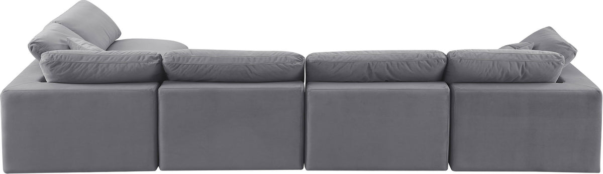 Comfy - 5 Piece Velvet Modular Sectional