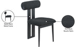 Dario - Boucle Dining Chair With Black Frame (Set of 2)