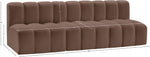Arc - Faux Leather 3 Seats Modular Sofa
