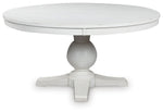 Greddinton - Round Dining Table Set - Black Chairs