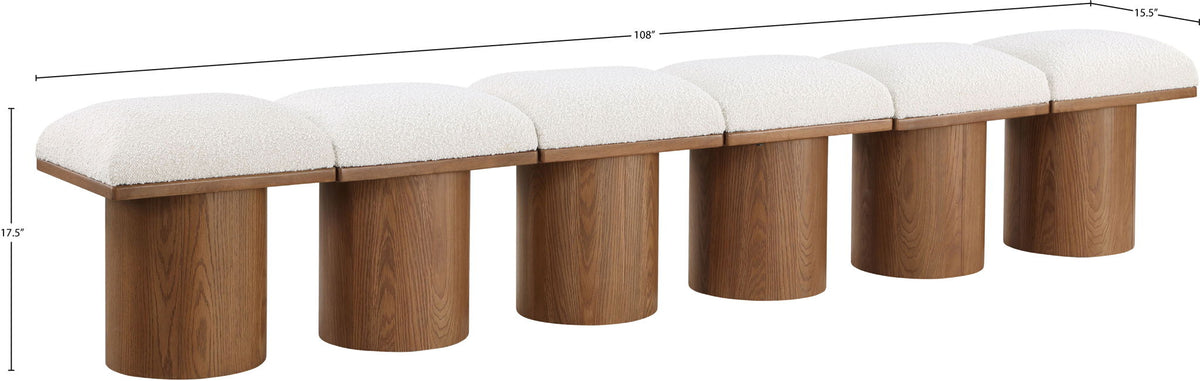 Pavilion - 6 Piece Modular Bench With Brown Base