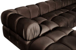 Orin - Velvet 4 Piece Modular Sectional With Chaise