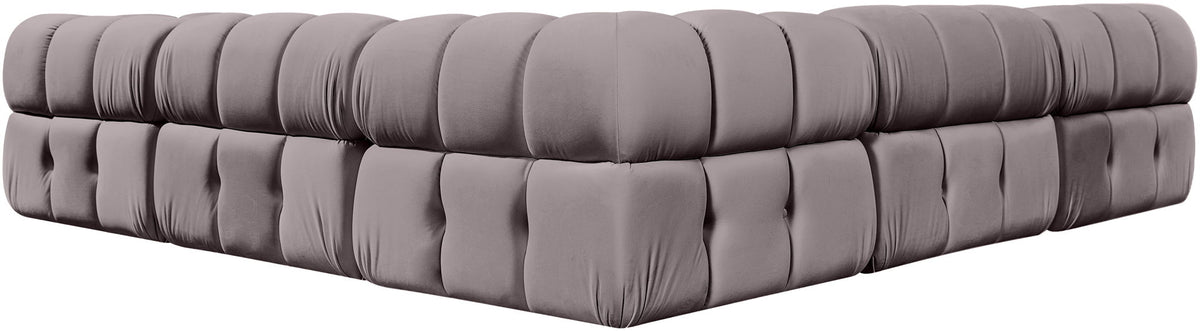 Orin - Velvet 5 Piece Modular Corner Sectional