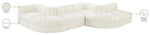 Rummi - Rounded Velvet Performance Fabric Upholstered 6 Piece Modular Sectional