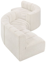 Arc - Boucle Fabric 6 Piece Modular Sofa - Black