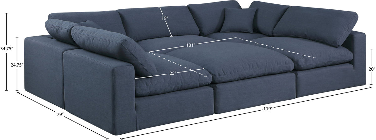 Comfy - 6 Piece Linen Sectional