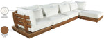 Mirella - 5 Piece Water Resistant Fabric Upholstered Outdoor Patio Modular Sectional
