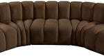Arc - Velvet 5 Piece U-Shaped Modular Sofa