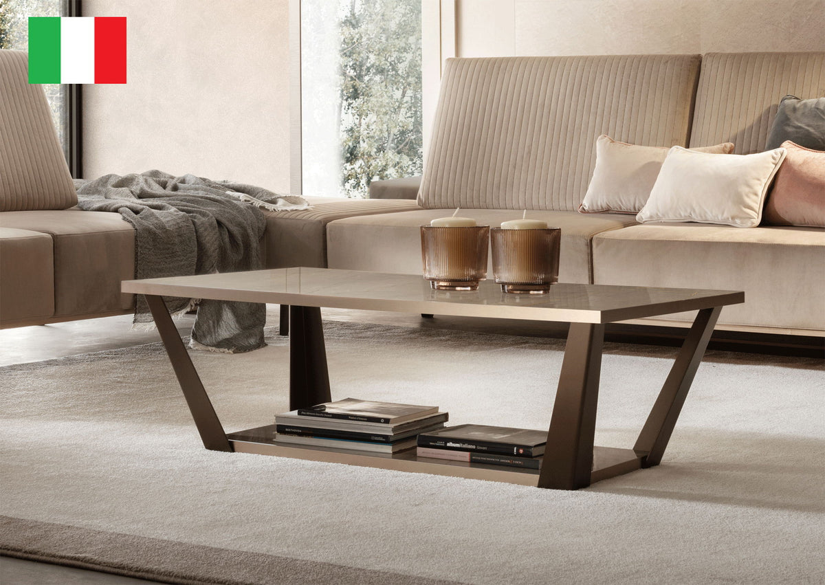 ArredoAmbra - Coffee Table - Beige / Dark Brown