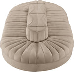 Rummi - Oval Velvet Performance Fabric Upholstered 8 Piece Modular Sectional