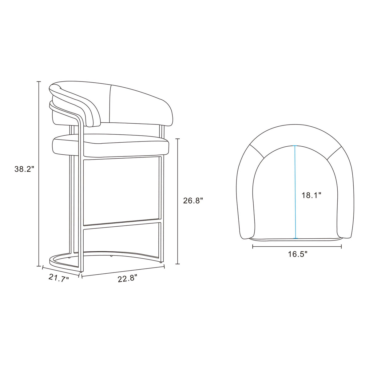 Manhattan Augusta - Counter Stool