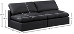 Comfy - Faux Leather Modular Armless Sofa 2 Seats