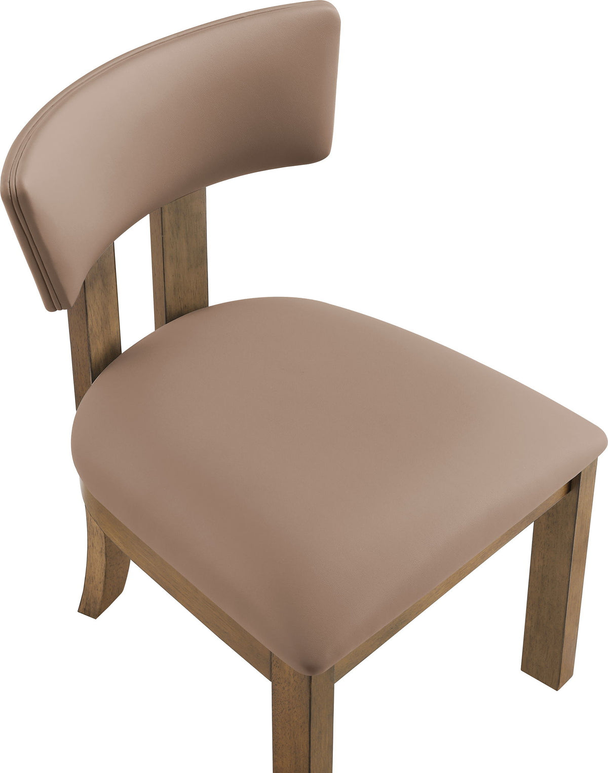 Lavrin - Vegan Leather Upholstered Dining Side Chair (Set of 2) - Walnut Base