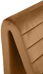 Ivy - Velvet Accent Chair - Saddle