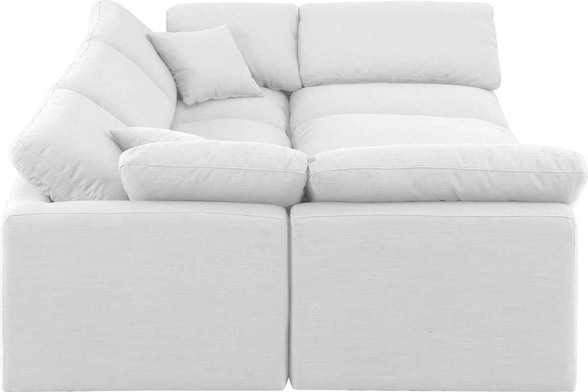 Indulge - Linen 6 Piece Modular Sectional - White