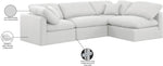 Indulge - Linen 4 Piece Modular Sectional - White
